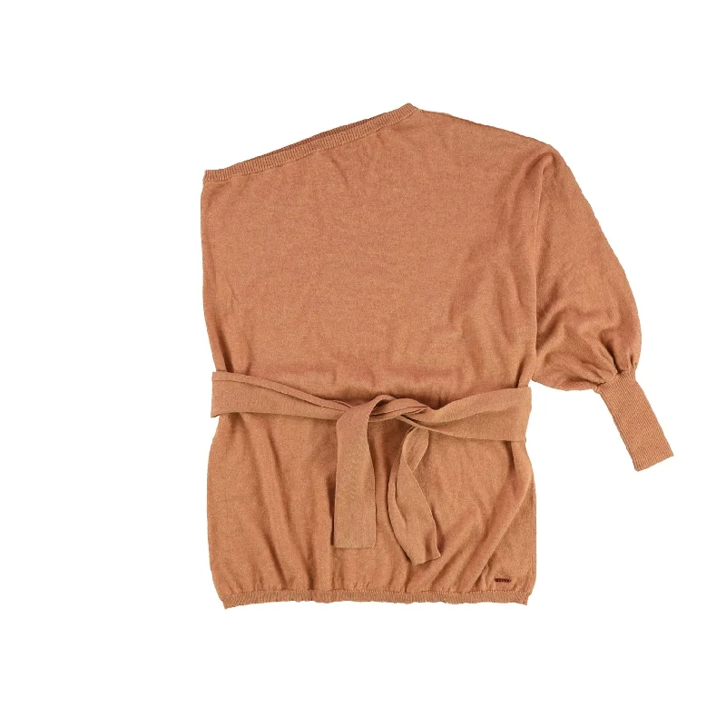 n:philanthropy Womens One Shoulder Pullover Sweater, Brown, Small Classic Women's Pin - striped n:philanthropy Womens One Shoulder Pullover Sweater, Brown, Small Classic Women's Pin - striped