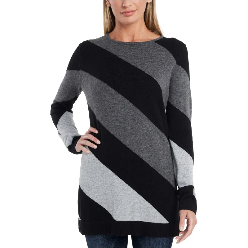 Vince Camuto Womens Asymmetrical Stripe Pullover Sweater Tough Women's Military - inspired
