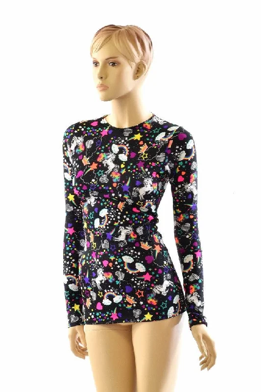 Full Length Long Sleeve Crew Neck Top Dynamic Women's High - energy