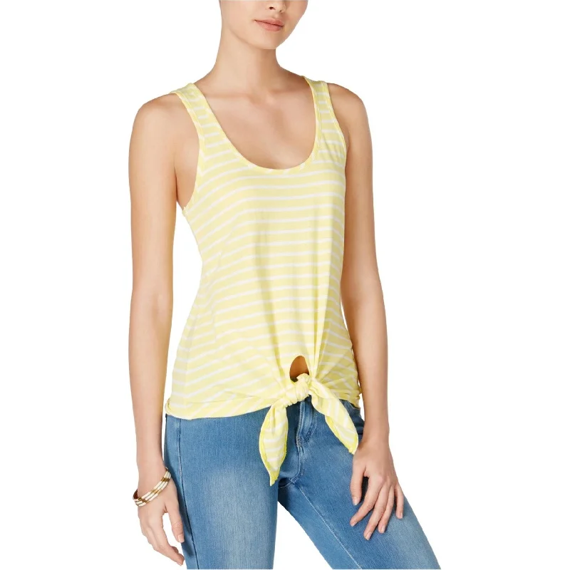 Maison Jules Womens Tie Hem Tank Top Feminine Women's Style 