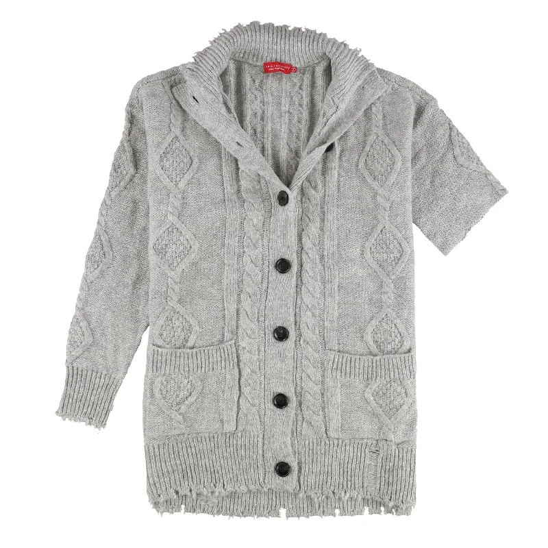 n:philanthropy Womens Cable Knit Cardigan Sweater, Grey, Small Vintage Women's 1970S 