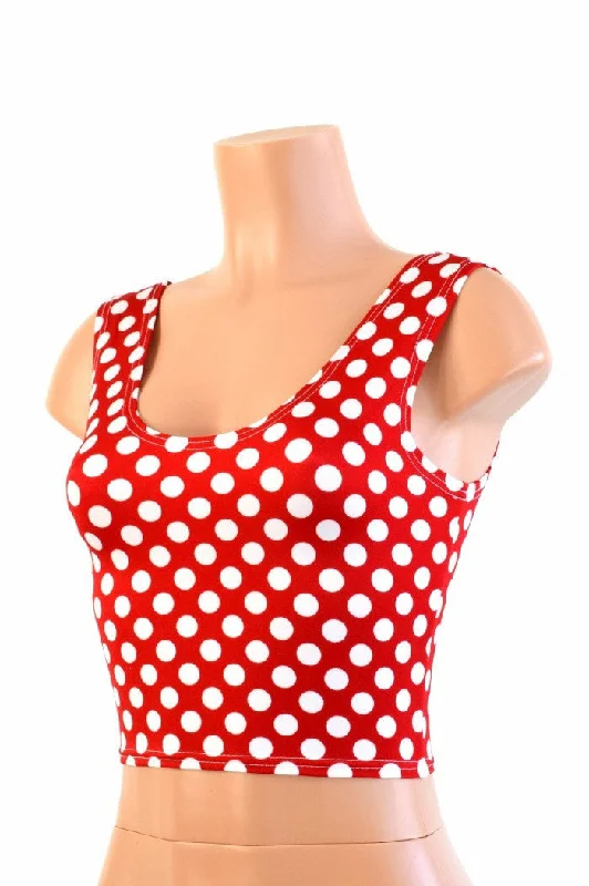 Polka Dot Crop Top Women