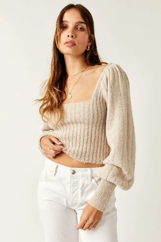 Katie Fuzzy Knit Pullover Sweater Adventure