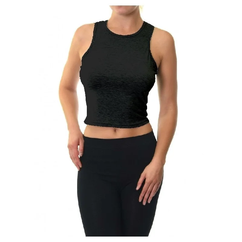 Ladies Racerback Crop Tank Top Casual Rayon FormFitting Stylish Design Size S M L Bohemian Women's Free