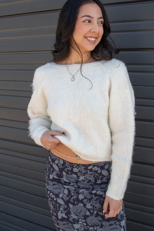 Twist Back Knit Sweater by For Good Cashmere