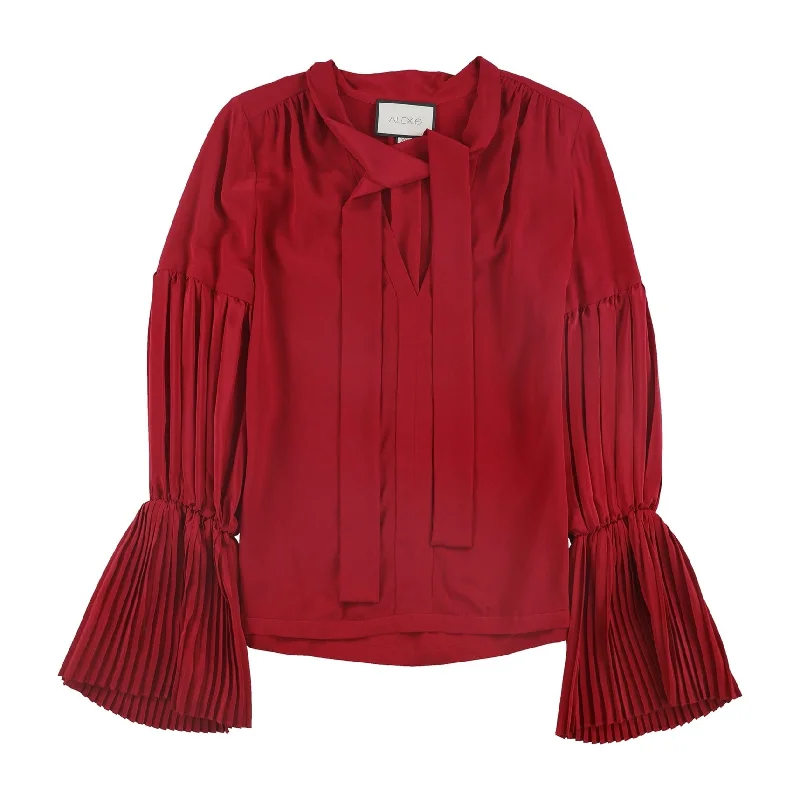 Alexis Womens Silk Tie Neck Pullover Blouse Dynamic Women's Moto