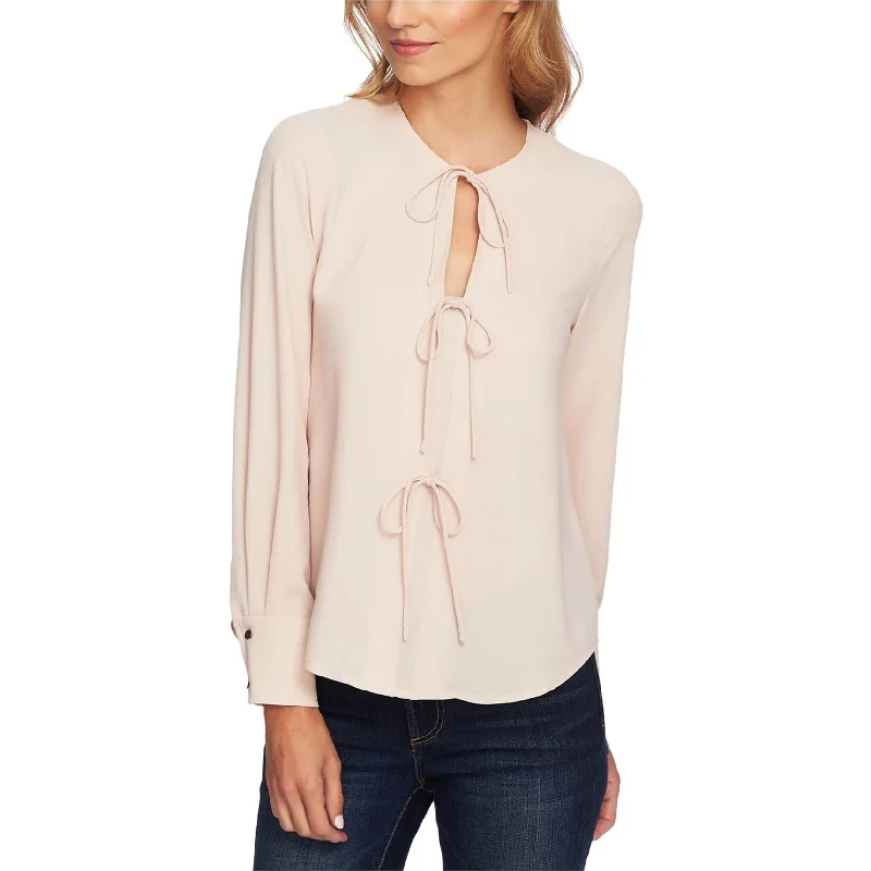1.State Womens Center Tie Pullover Blouse Polished Women's Silk