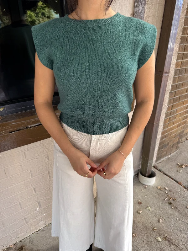 Green Sweater Vest Tough Women's Military - inspired