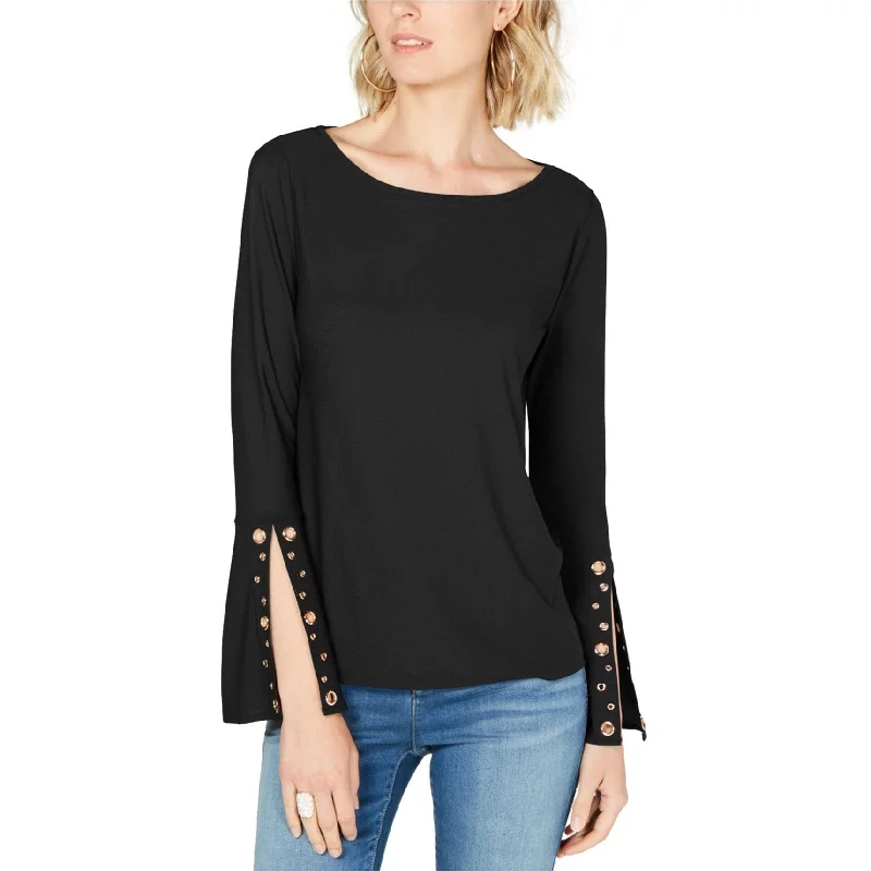 I-N-C Womens Grommet Sleeve Pullover Blouse Cozy Women's Winter