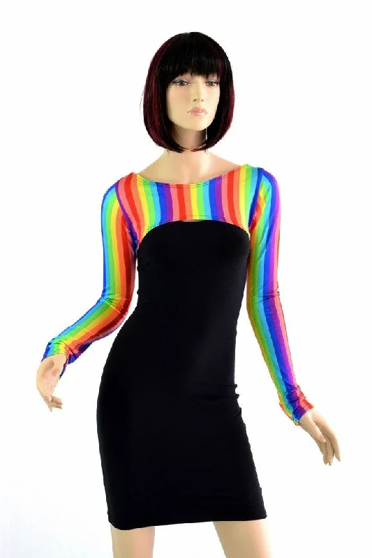 Rainbow Bolero Dance Sleeves Elegant Women's 