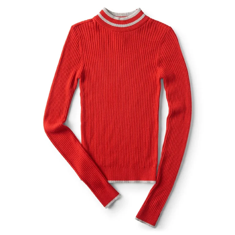 Aeropostale Womens Tipped Pullover Sweater, Red, Small purpose