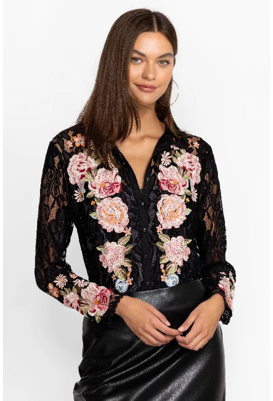 Veronne Lace Slip Blouse Unique Women's Upcycled