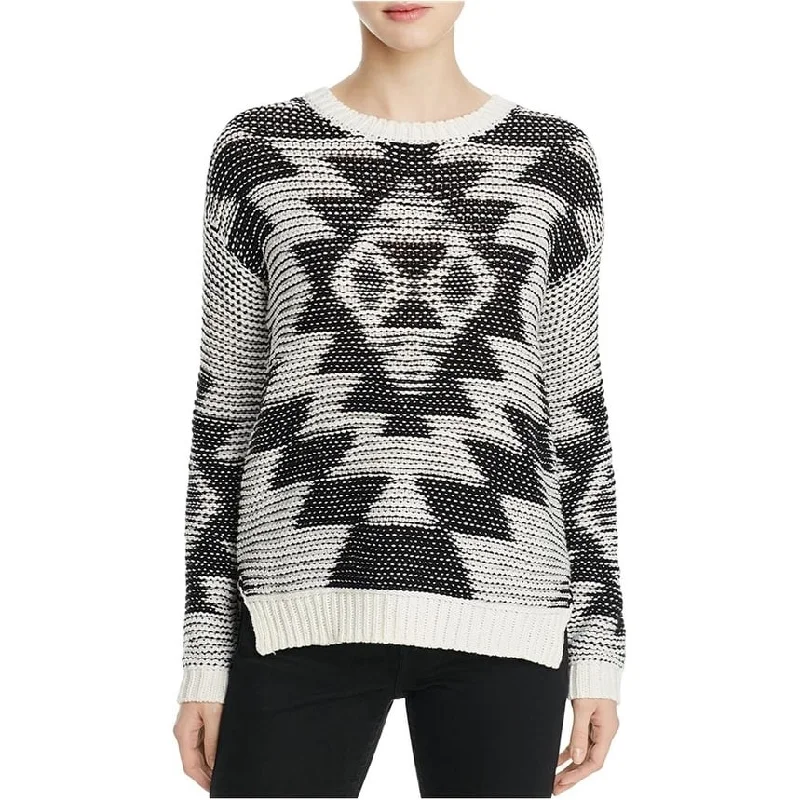 Elan Womens Aztec Knit Sweater, Off-White, Small Cozy Women's Winter