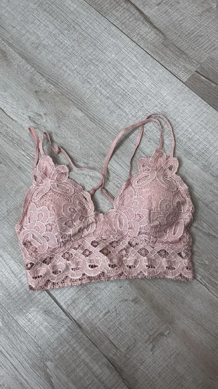 Opening Day Bralette, Pale Mauve Relaxed Women's 