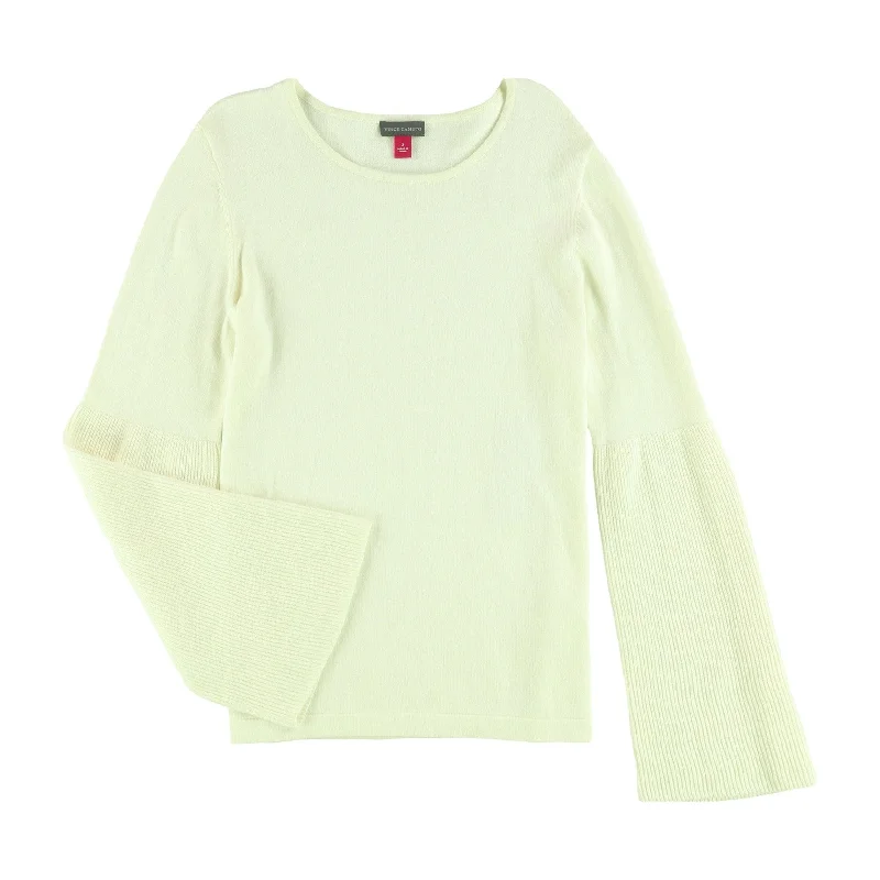 Vince Camuto Womens Bell Sleeve Knit Sweater, Off-White, X-Small Bold Women's Statement