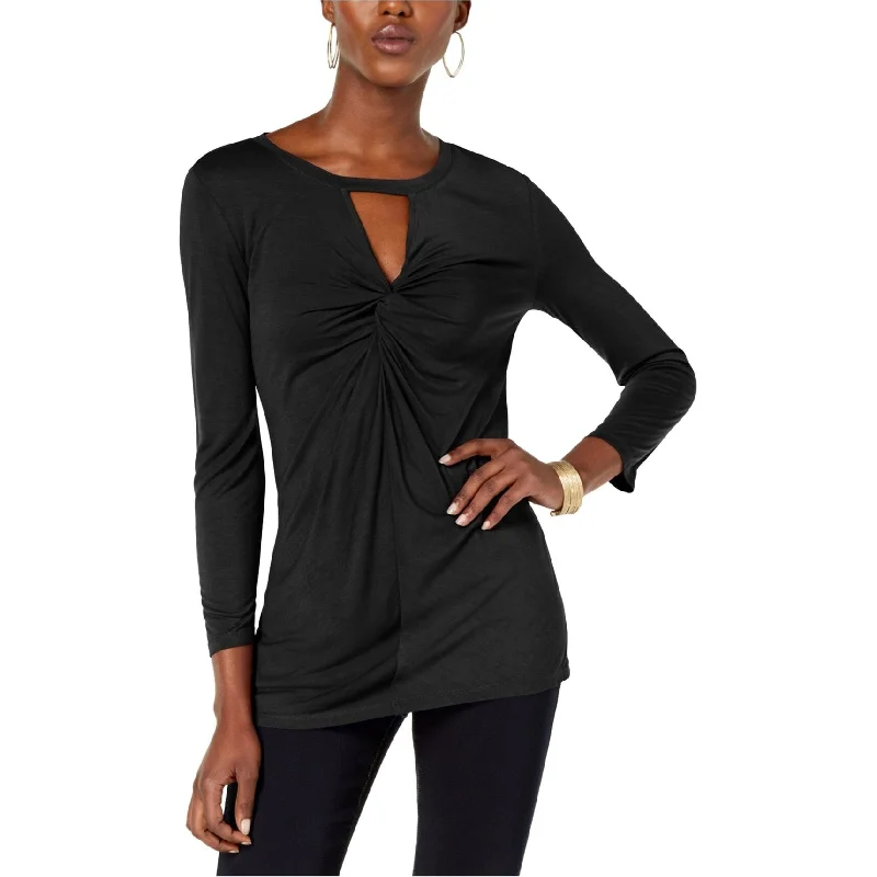 I-N-C Womens Twist-Front Pullover Blouse garde