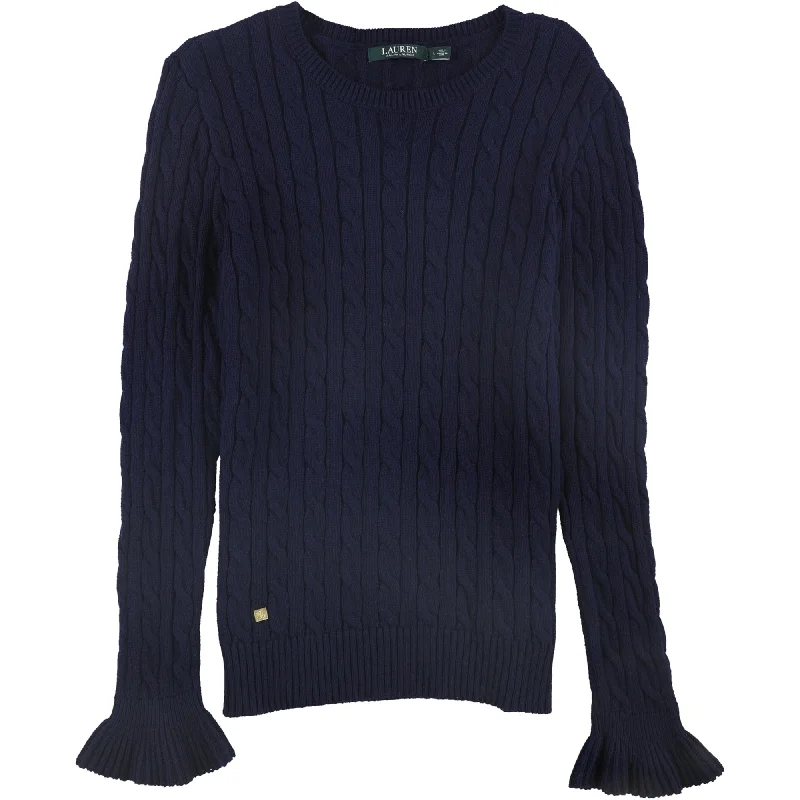 Ralph Lauren Womens Solid Pullover Sweater, Blue, Small Streetwear Style for 