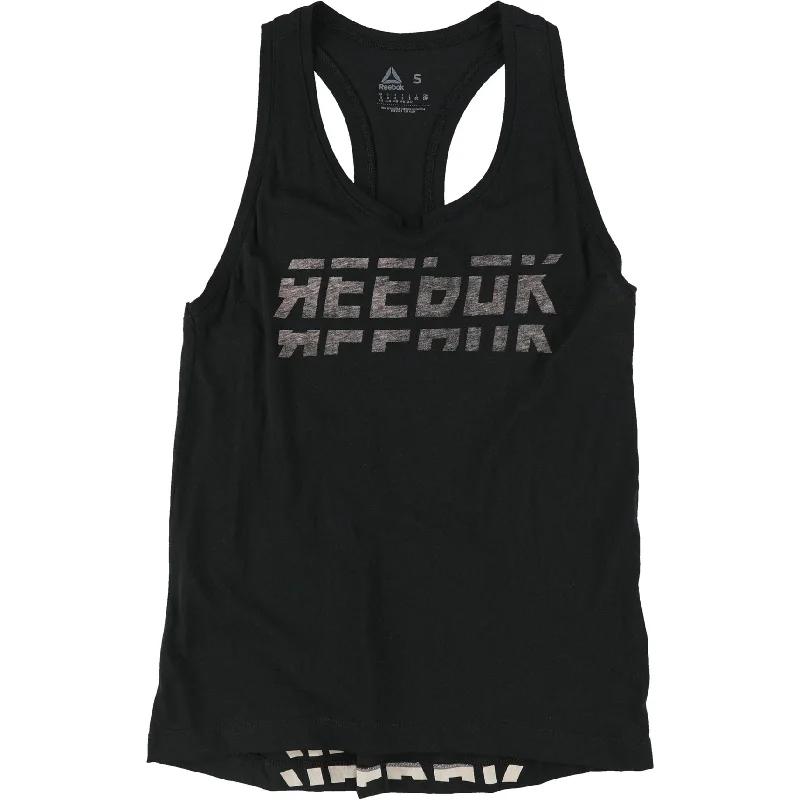 Reebok Womens Meet You There Racerback Tank Top, Black, Small Sleek Women's 
