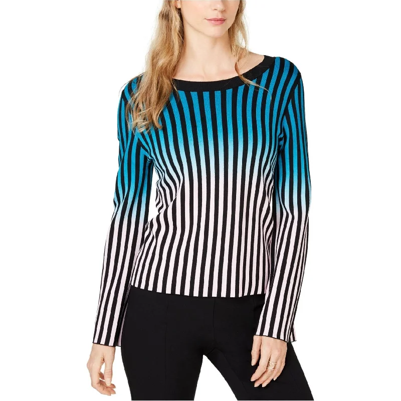 I-N-C Womens Ombre Stripe Pullover Sweater, Blue, X-Large Dapper Women's 1920S