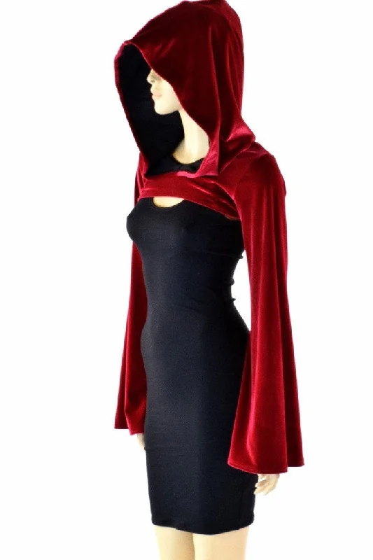 Little Red Riding Hood Velvet Bolero Sporty Women's Athleisure 