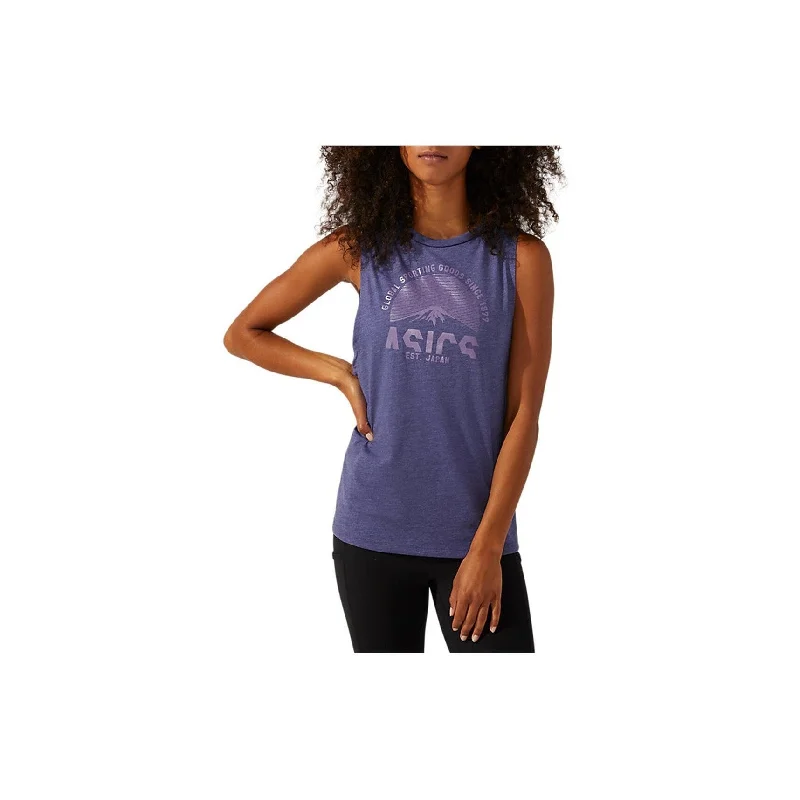 Asics Womens Mountain Muscle Tank Top Monochromatic Office Style
