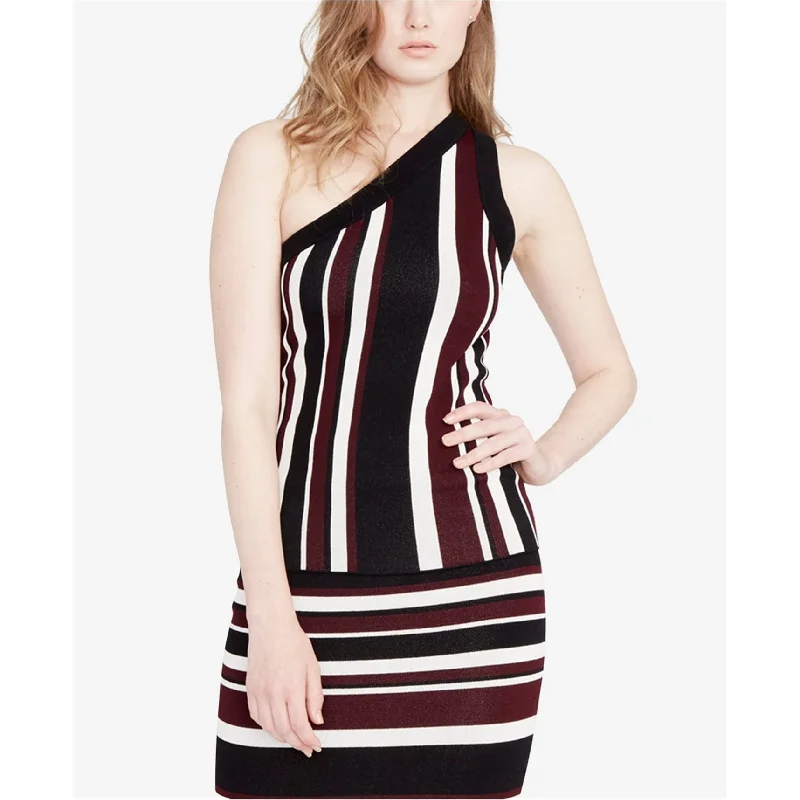 Rachel Roy Womens Solid One Shoulder Blouse Luxurious Women's High -  end