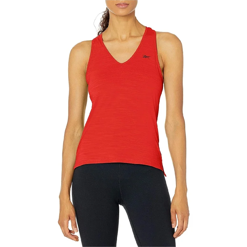 Reebok Womens Athletic Racerback Tank Top, Red, Large Trendy Women's Oversized