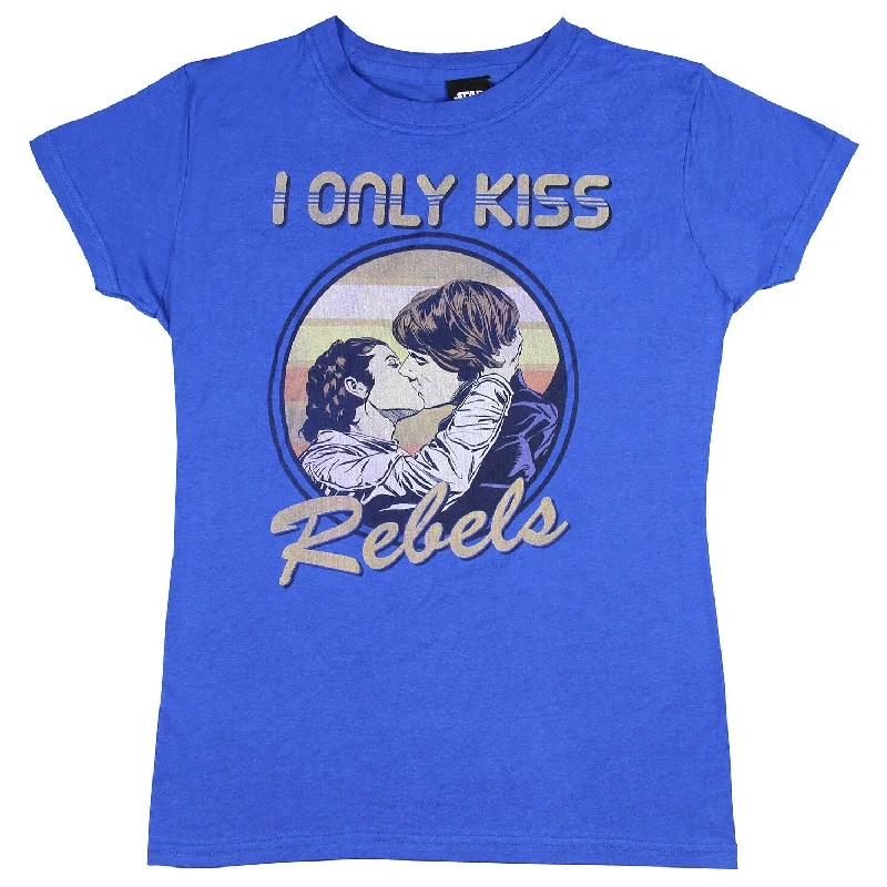 Star Wars Han Solo And Leia I Only Kiss Rebels Juniors T-Shirt French