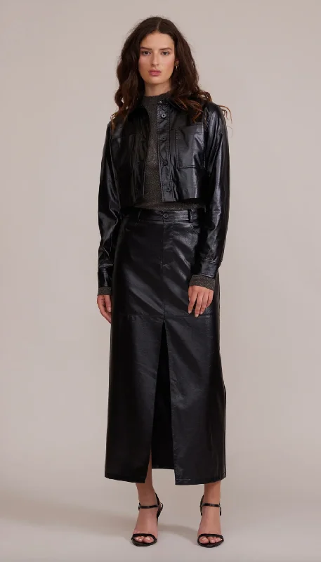 Abbott Cropped Vegan Leather Jacket Adventure