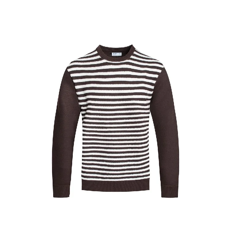 Striped Cutout Knit Sweater Nr2015 Cozy Women's Winter