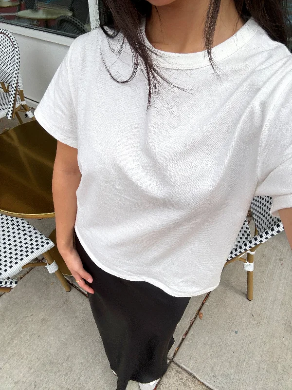 Elevated Basic White Tee Minimalist Women's Casual