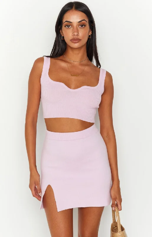 Eda Lilac Knit Top Hip Women's Urban