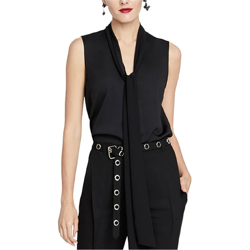 Rachel Roy Womens Tie Neck Pullover Blouse Edgy Women's Punk