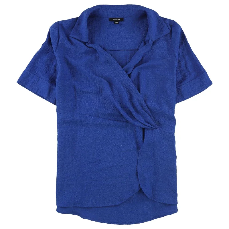 Alfani Womens Ruched Pullover Blouse Feminine Women's Soft 