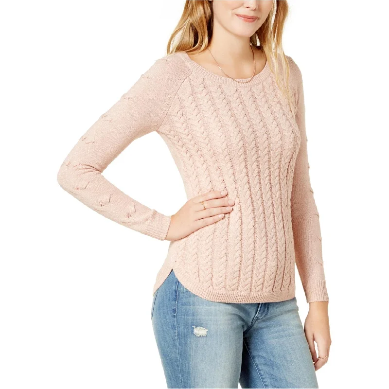 Maison Jules Womens Cable Knit Pullover Sweater garde