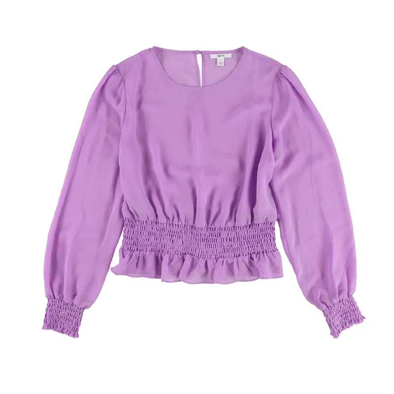 Bar Iii Womens Smocked Pullover Blouse performance