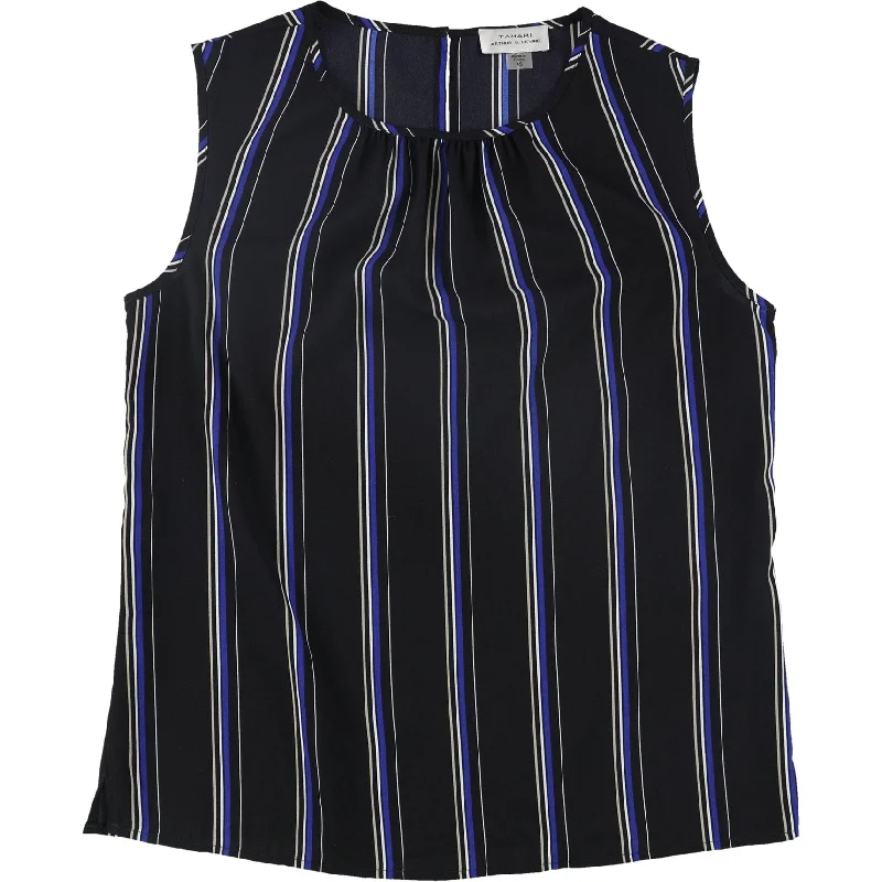 Tahari Womens Striped Pullover Blouse Stylish Women's Tropical 