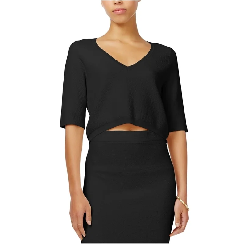 Rachel Roy Womens Crop Knit Blouse Relaxed Women's 