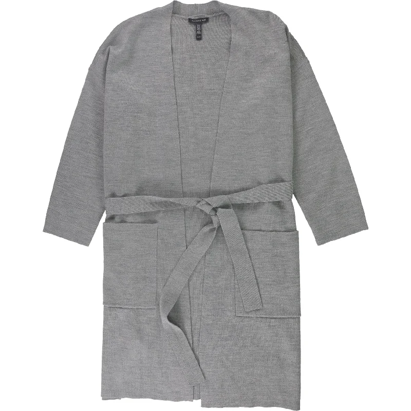 Eileen Fisher Womens Belted Cardigan Sweater, Grey, X-Small Modern Women's 