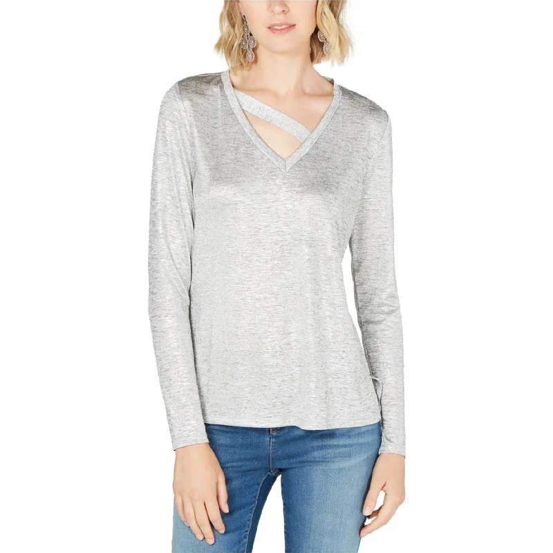 I-N-C Womens Strap Detail Pullover Blouse, Metallic, X-Large Dynamic Women's High - energy I-N-C Womens Strap Detail Pullover Blouse, Metallic, X-Large Dynamic Women's High - energy