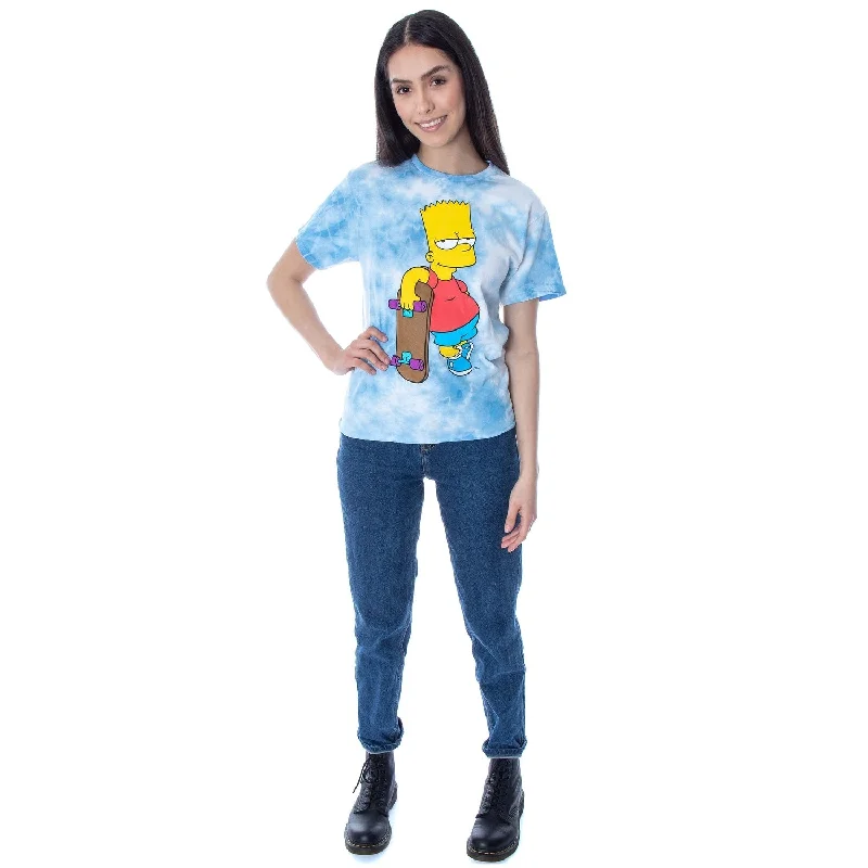 The Simpsons Juniors' Bart Simpson Tie-Dye Skimmer T-Shirt Geometric
